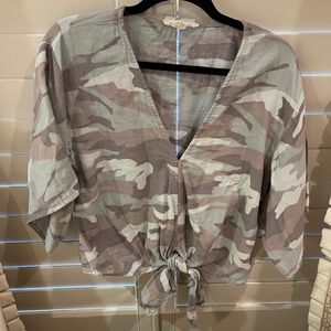 LOVESTITCH camo boutique top